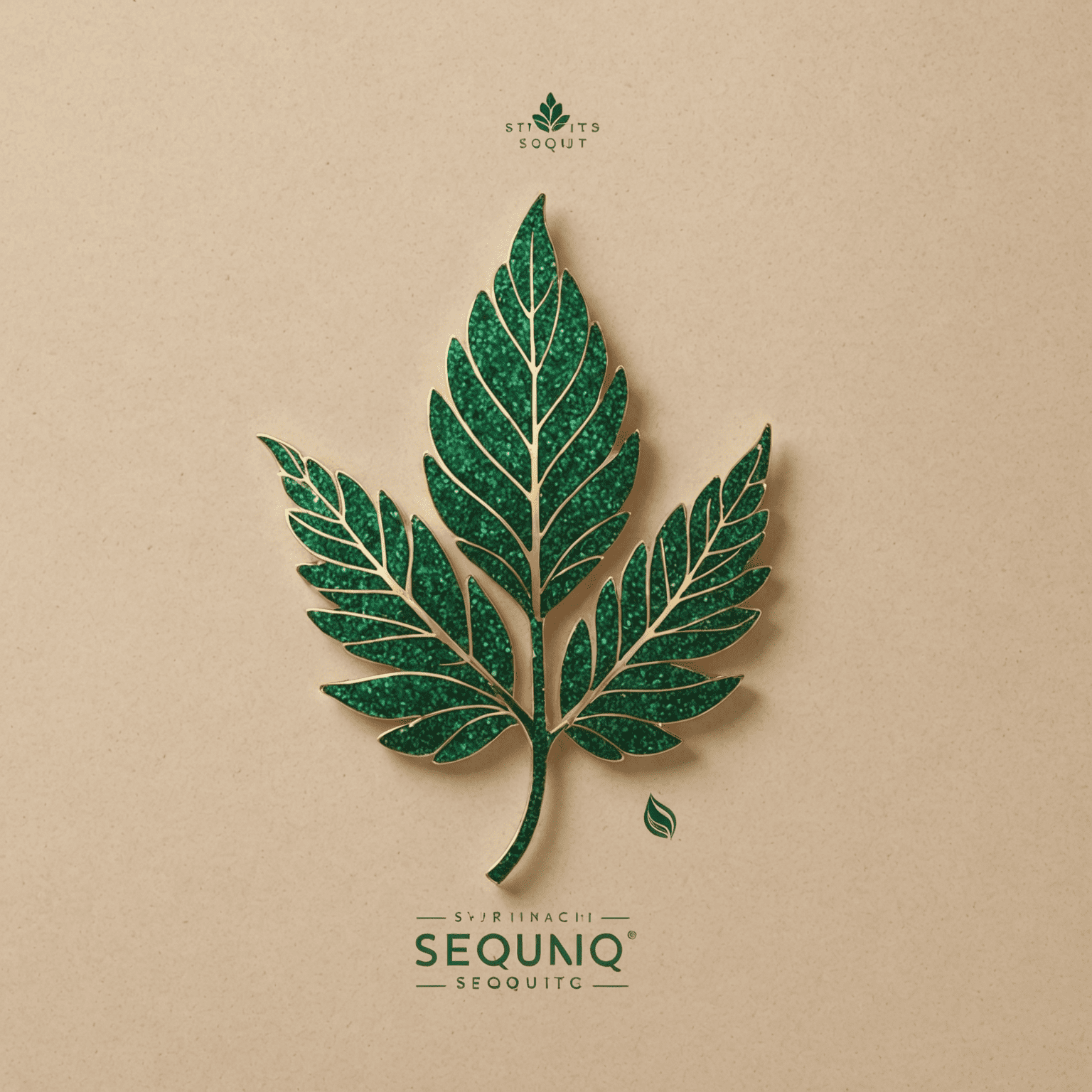 Sequiniq logo featuring a stylized green leaf and architectural element